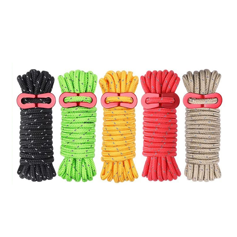 Outdoor Camping Guy - 4m Reflective Guy Lines Tent Cord