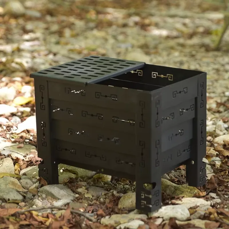 Outdoor Camping Stove - Multi-functional Camping Firewood Stove Foldable and