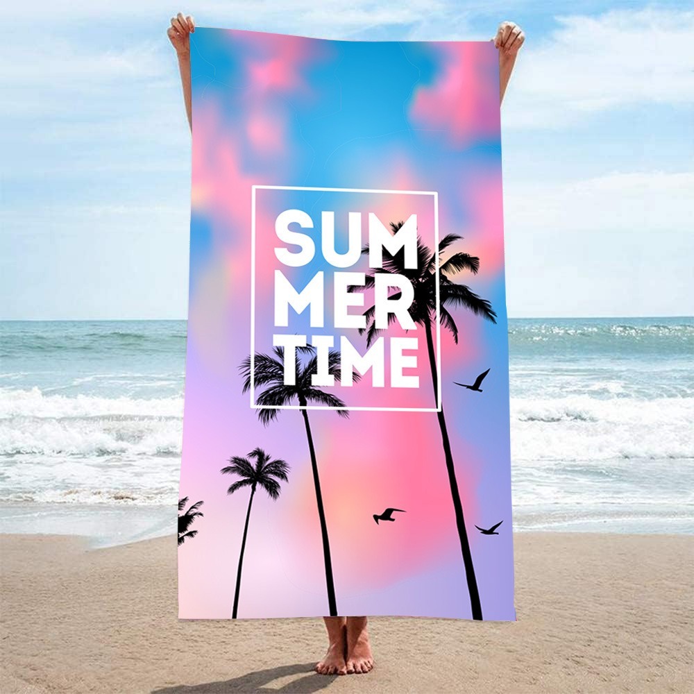 Camp Towel Microfiber - Letter Palm Tree Beach Towel 100x180CM