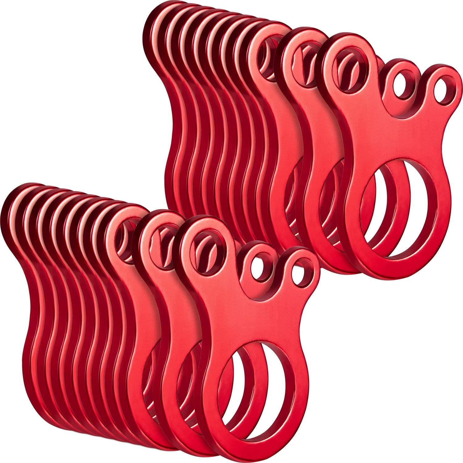 Outdoor Camping Guy - 20Pcs Aluminum Alloy Tent Guyline Tensioners