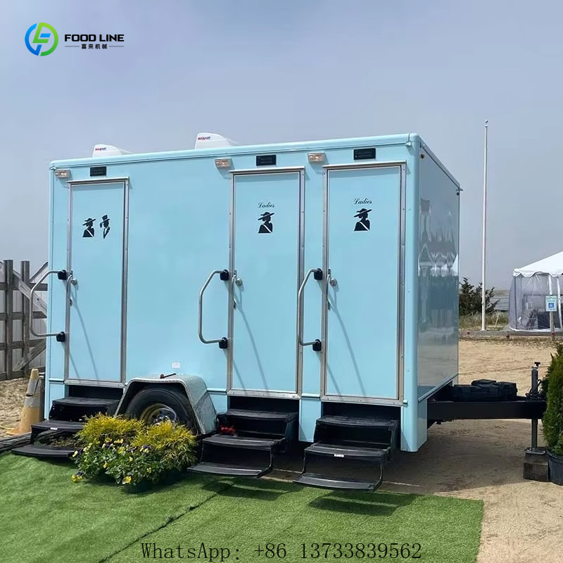 Outdoor Camping Events 2026 - Customized Mobile Luxury Bathroom Trailer White