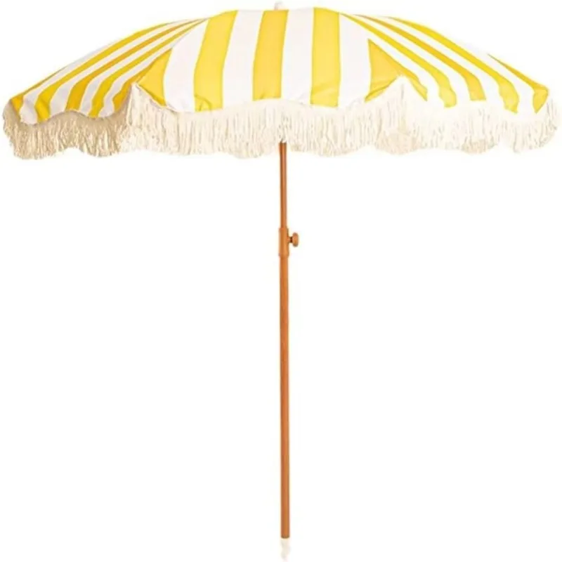 Outdoor Camping Events 2026 - 2026 2-meter Yellow Striped Umbrella with