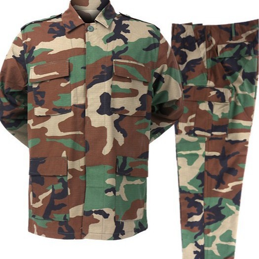 Outdoor Camping Hiking - Mens BDU Camouflage 2 Piece Set