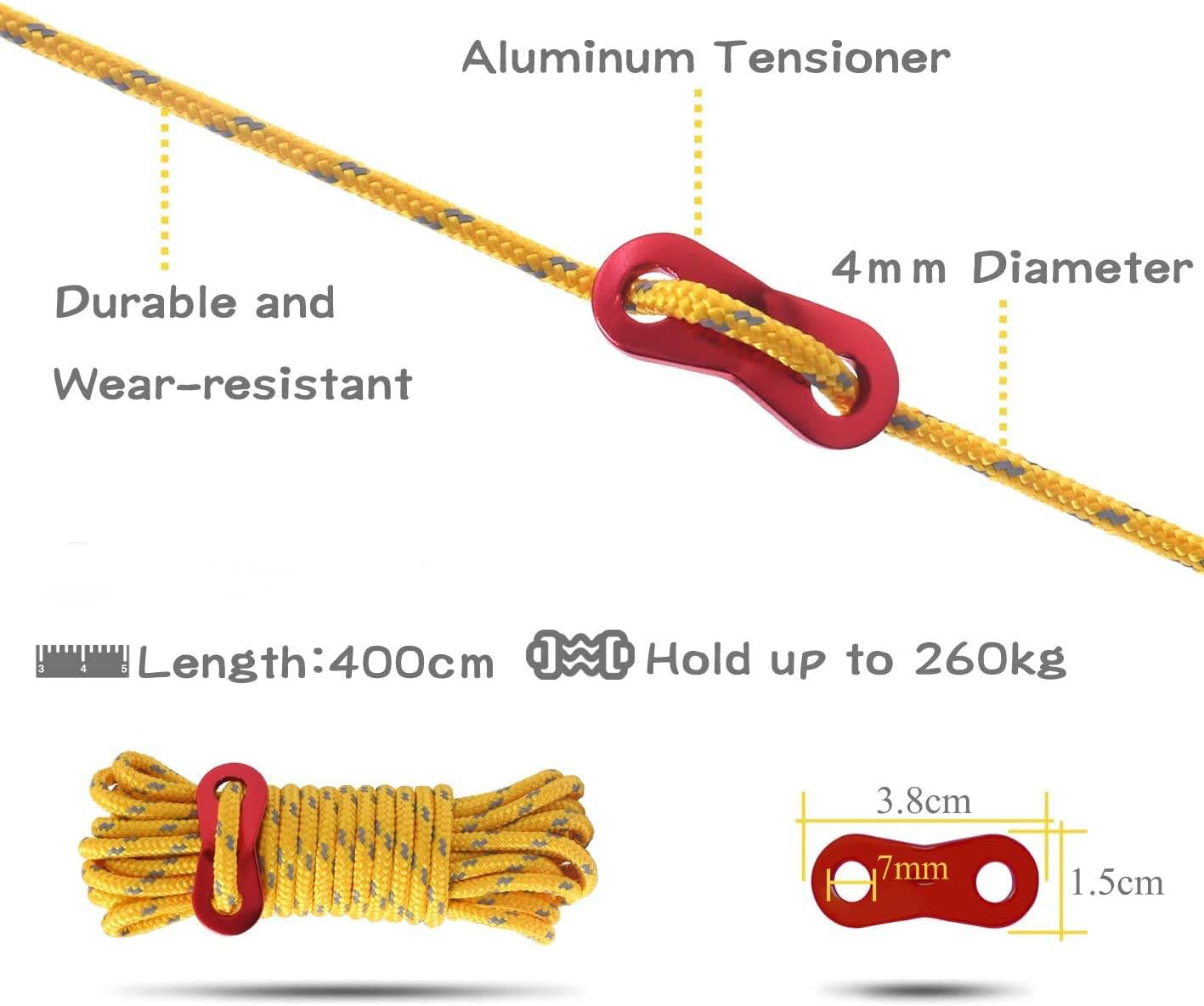 4m Reflective Guy Lines Tent C - огляд і ціна Outdoor Camping Guy
