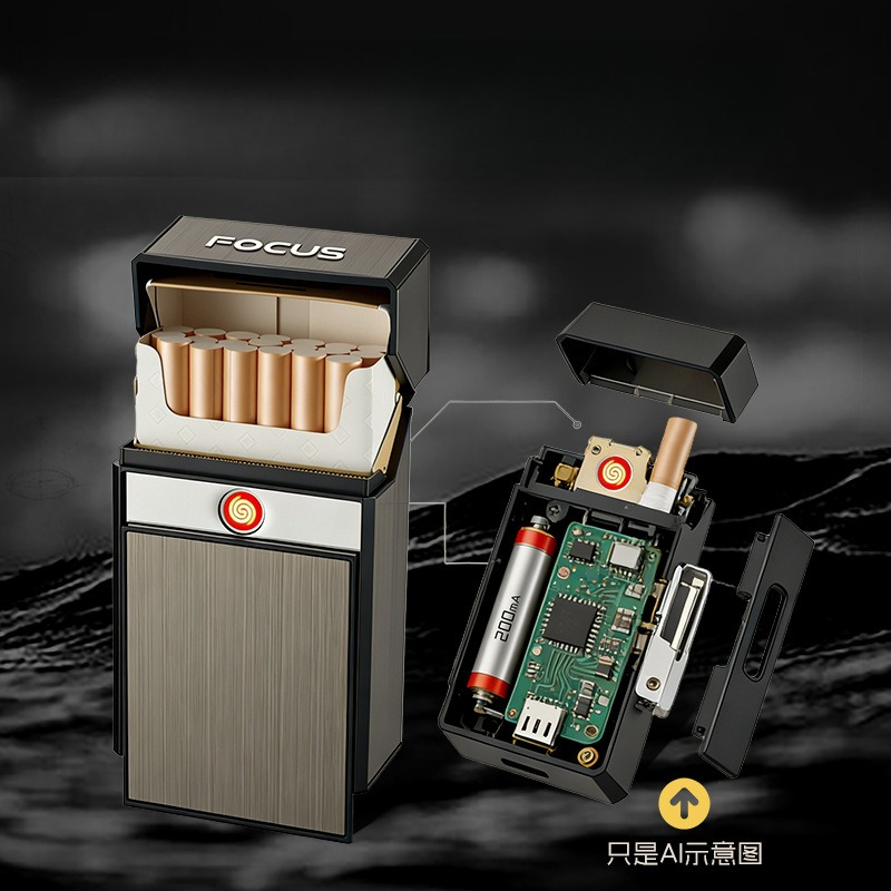 New USB cigarette box lighter, - огляд і ціна Outdoor Windproof Lighter