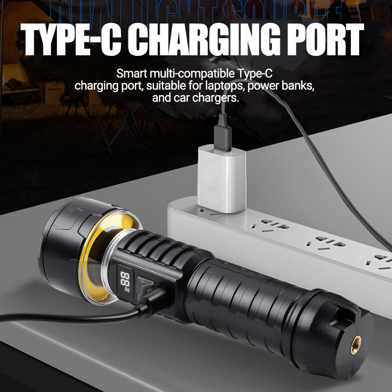 COB LED Flashlight Rechargeabl - огляд і ціна Outdoor Camping Hiking