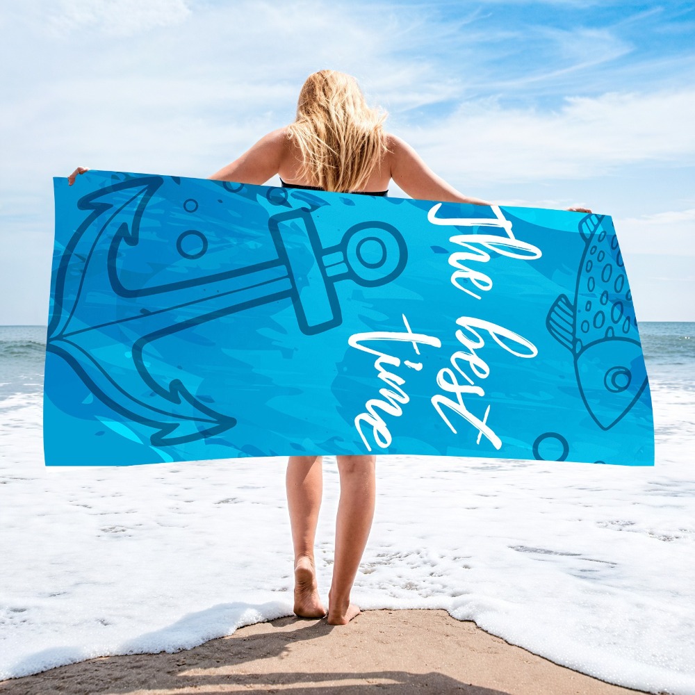 Anchor Beach Towel70x140CM Qui - огляд і ціна Camp Towel Microfiber