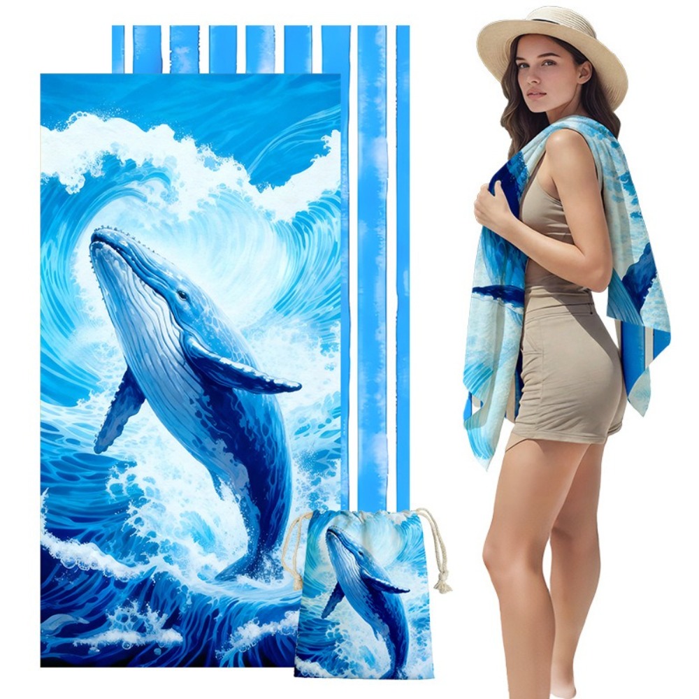 Fish Tail Print Beach Towels a - огляд і ціна Camp Towel Microfiber