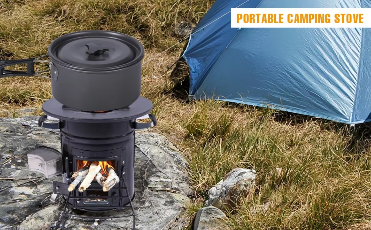 【Popular】Two Doors Firewood Bu - огляд і ціна Outdoor Camping Stove