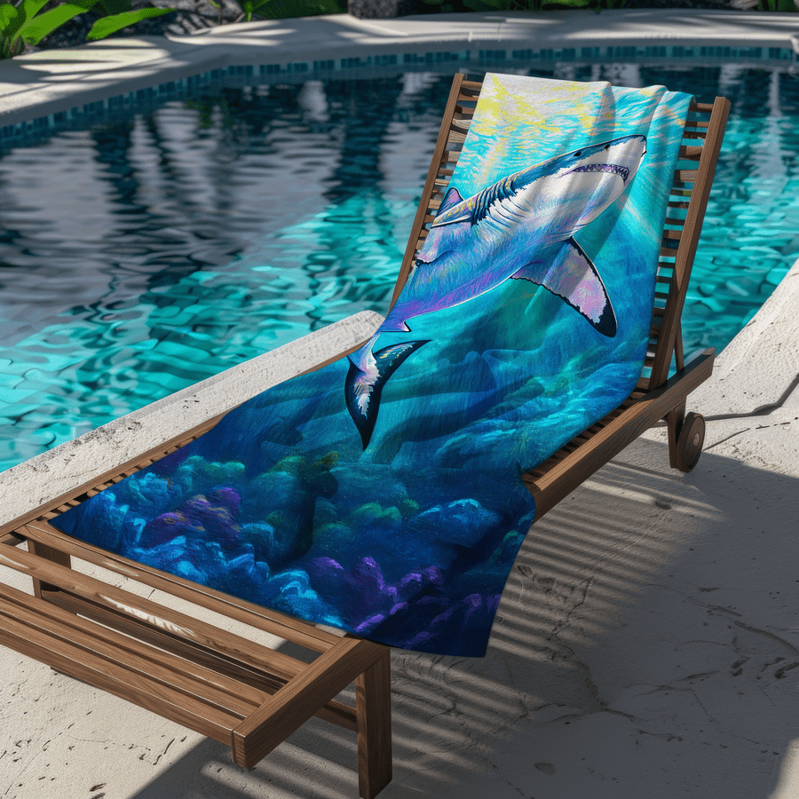 1pc Shark Pattern Sand-Proof M - огляд і ціна Camp Towel Microfiber