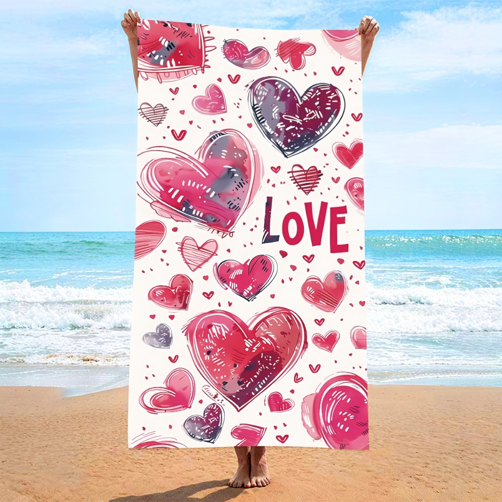 Heart Symbol Bath Towel 27x55i - огляд і ціна Camp Towel Microfiber