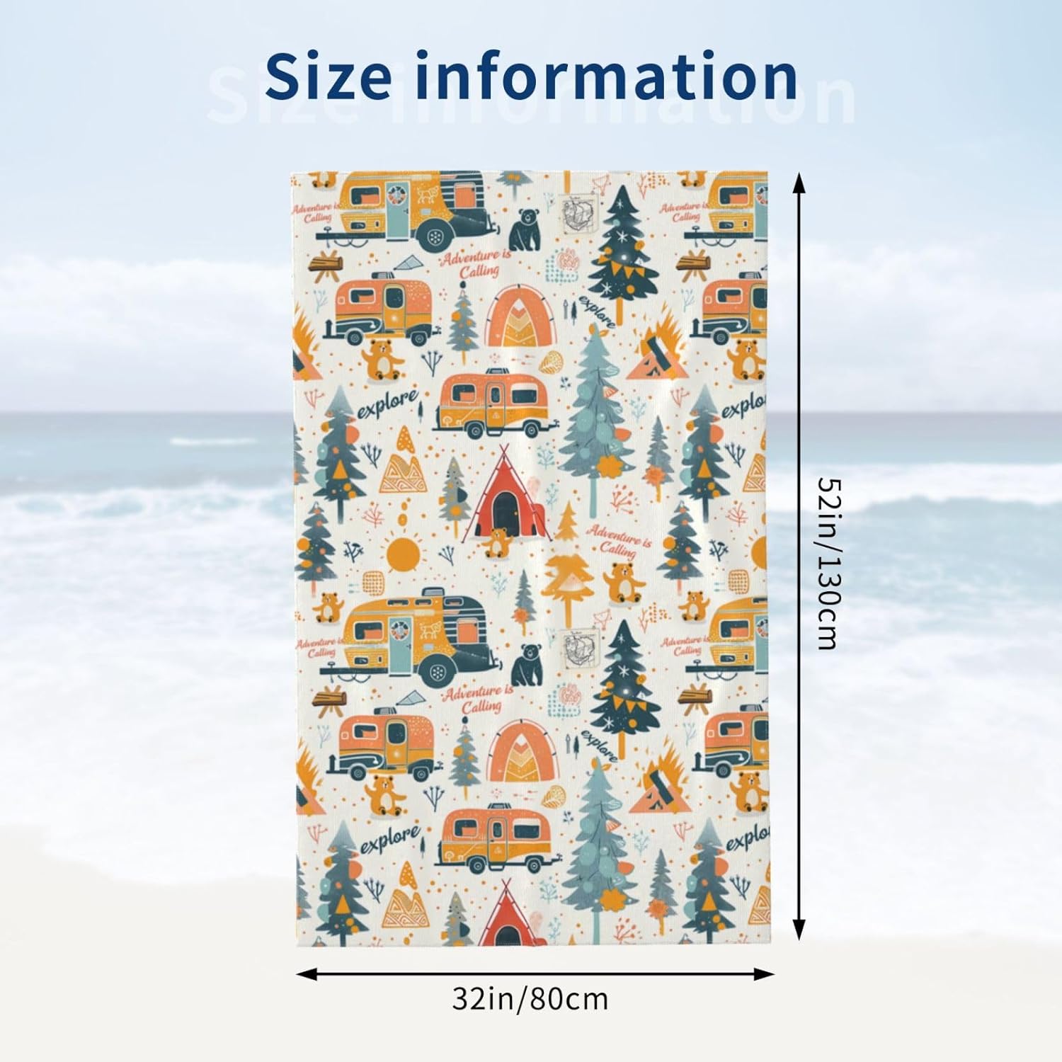Camping Adventure Beach Towel  - огляд і ціна Camp Towel Microfiber